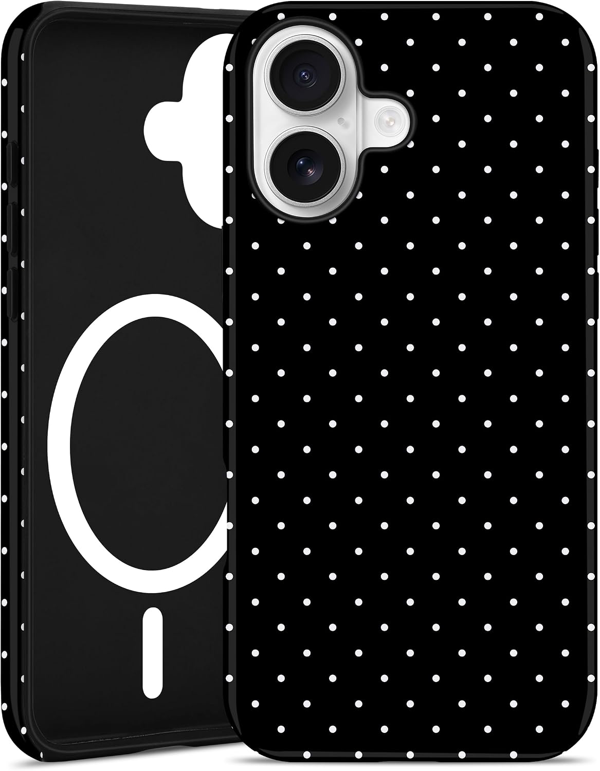 Jusy Magnetic Polka Dot Case for iPhone 17,Black