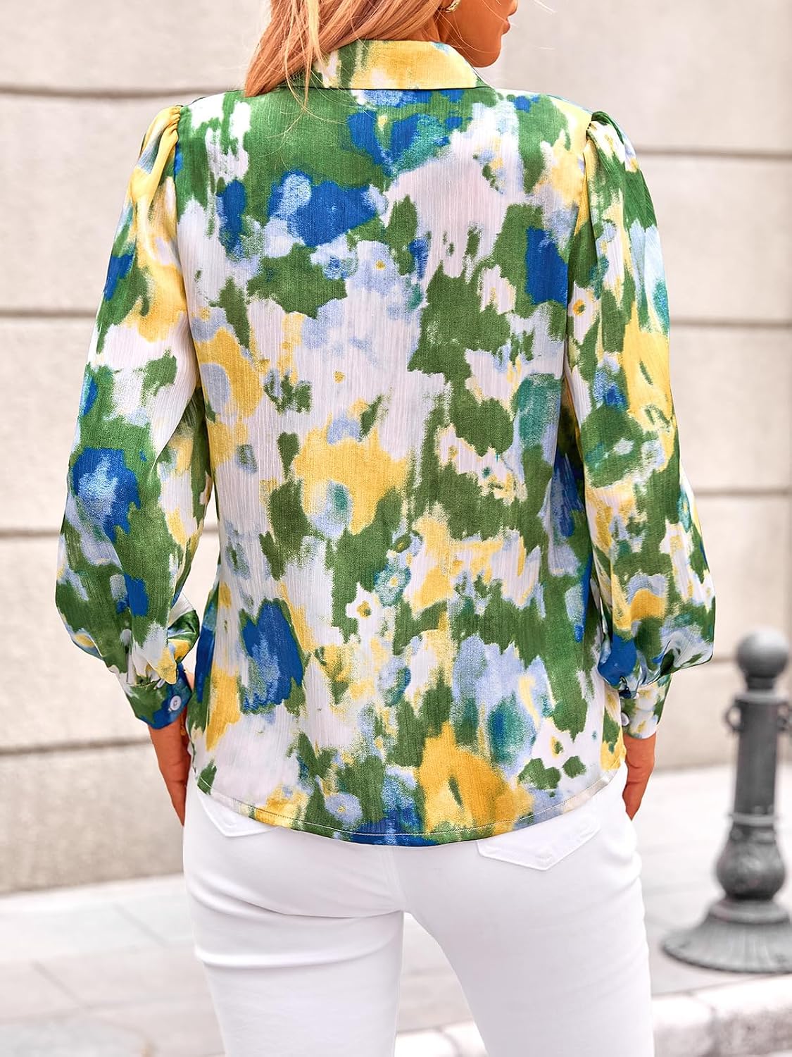 PRETTYGARDEN Womens Floral Blouses Dressy Casual Long Sleeve Fall Tops 2026 - Image 6