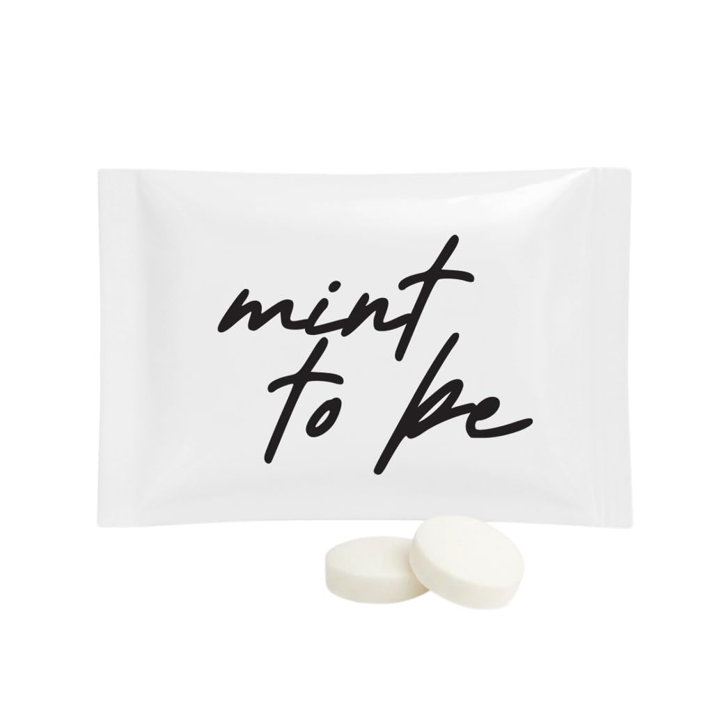 SIMPLY Mint to Be Peppermint Wedding Mints, 50 Wrapped Packets