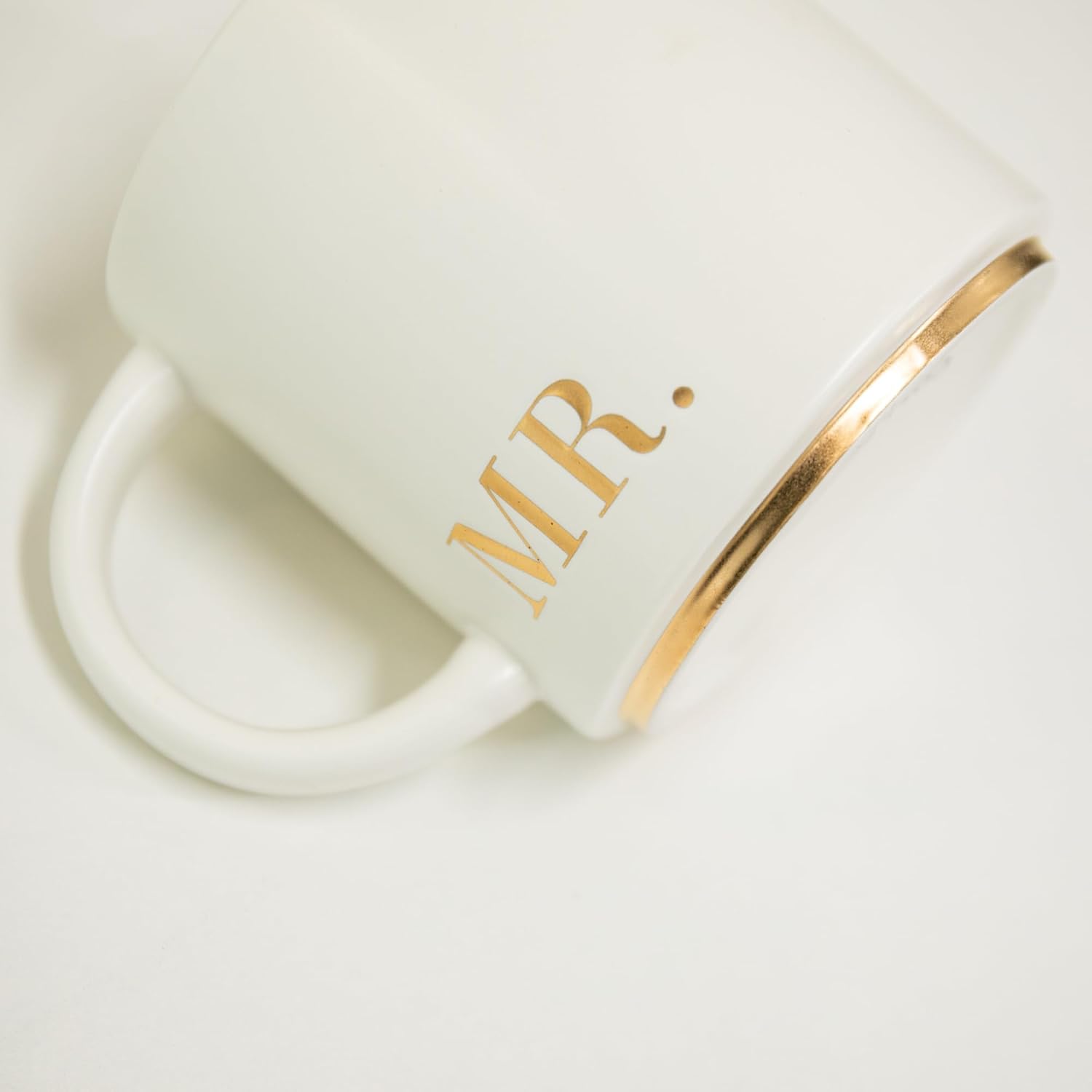 COLLECTIVE HOME Mr. & Mrs. Ceramic Coffee Mug Set, 15oz, 2-Piece - Image 5