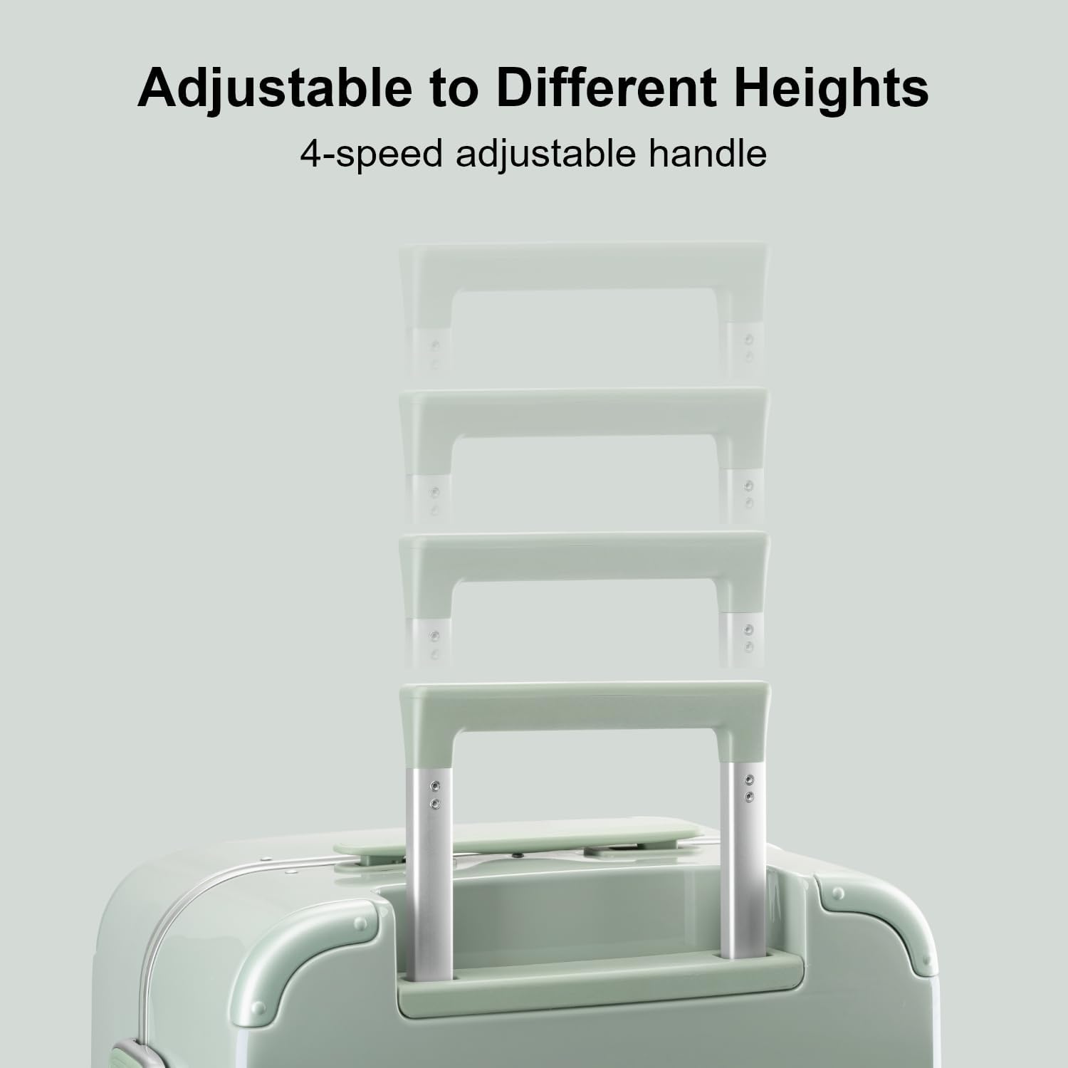LEVEL8 Zipperless Carry On Luggage with Aluminum Frame,20",Light Green - Image 8