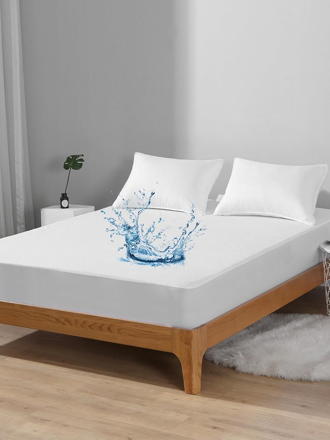 Bedecor Queen Waterproof Mattress Protector,for 9-18 Inch Deep - Image 2