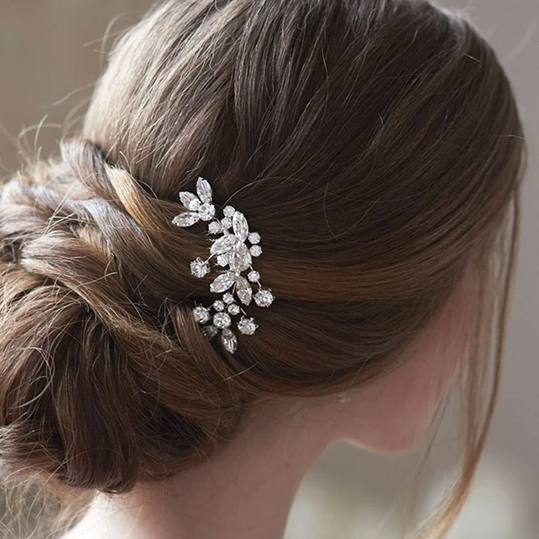 JAKAWIN Bridal Hair Comb Wedding Hair Accessories Rhinestone Hair Clip
