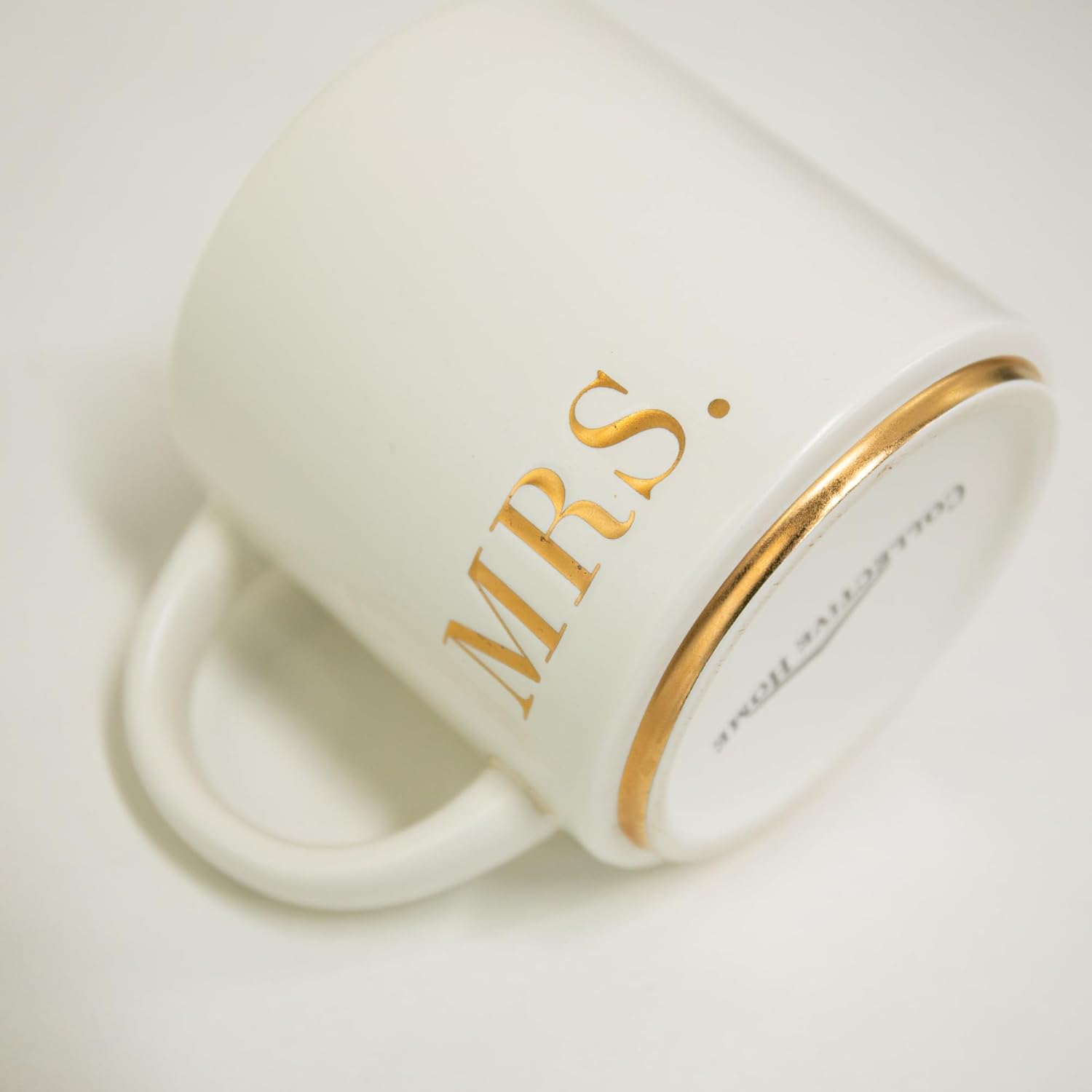COLLECTIVE HOME Mr. & Mrs. Ceramic Coffee Mug Set, 15oz, 2-Piece - Image 4