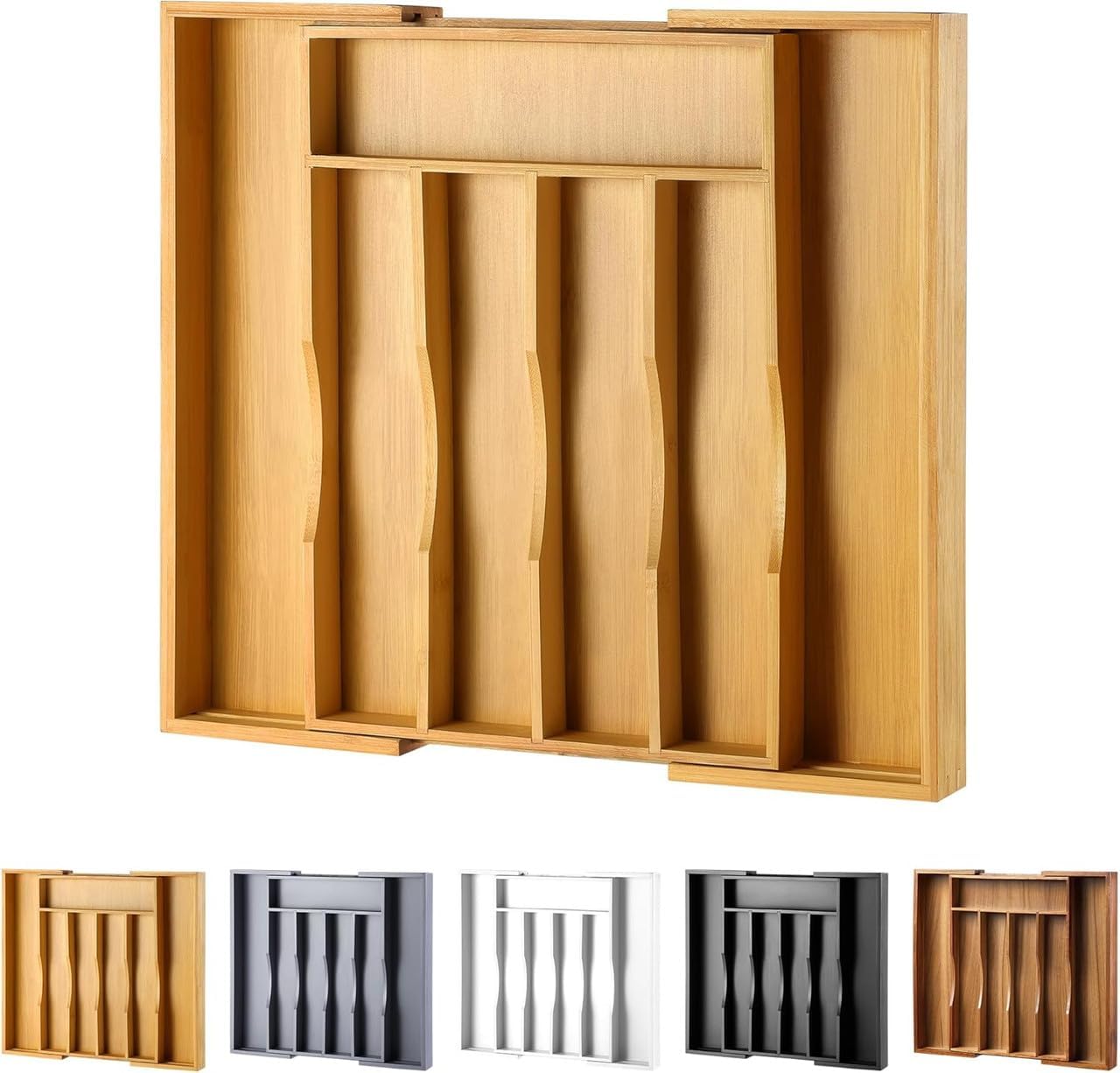 Expandable Bamboo Kitchen Drawer Or...