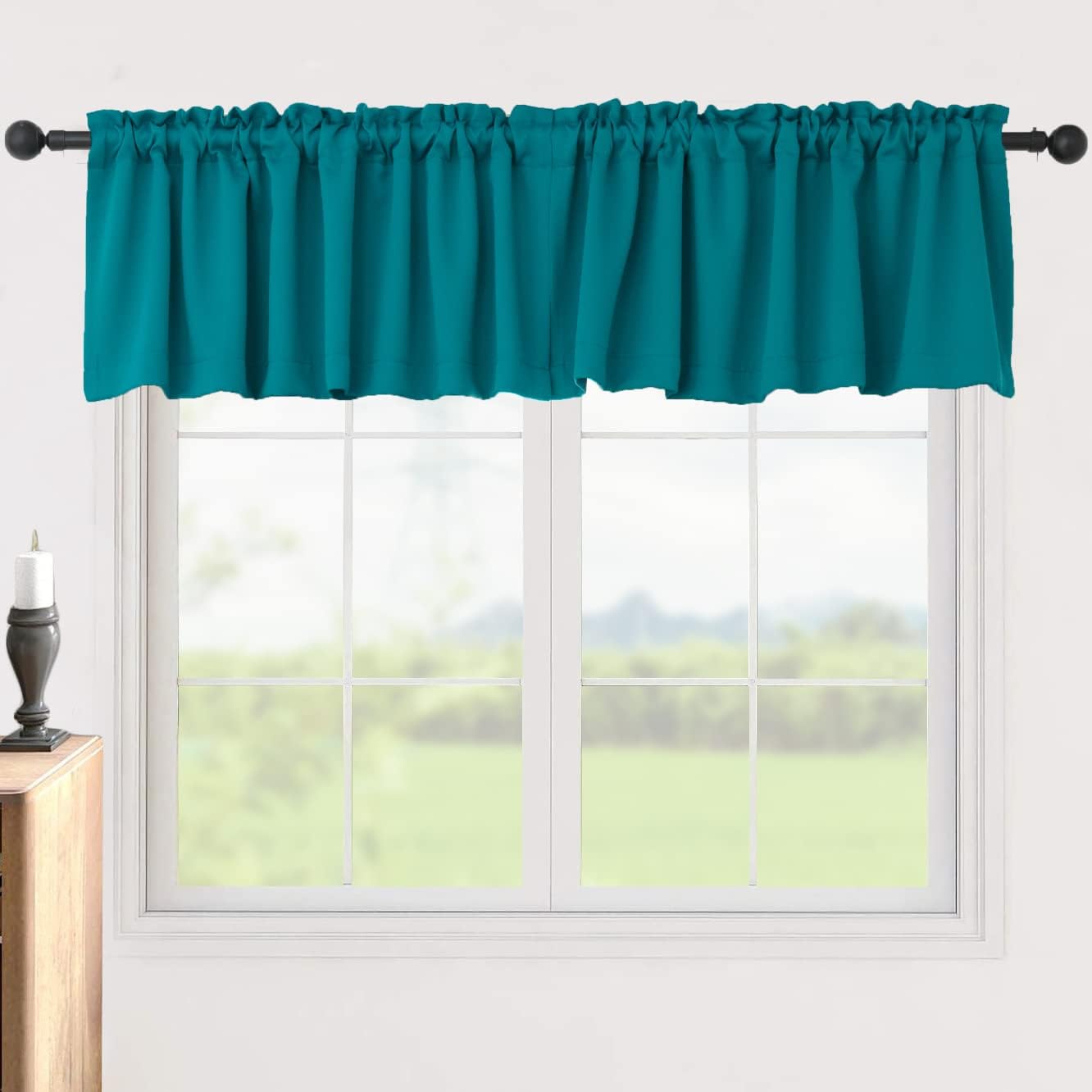 Pickluc Valance, Teal, 52 Inch Wide...