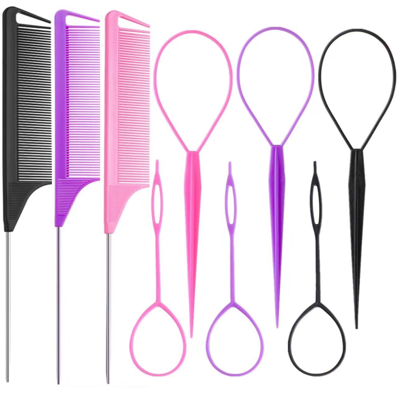 Luumxai 9pcs Topsy Hair Tail Tool a...