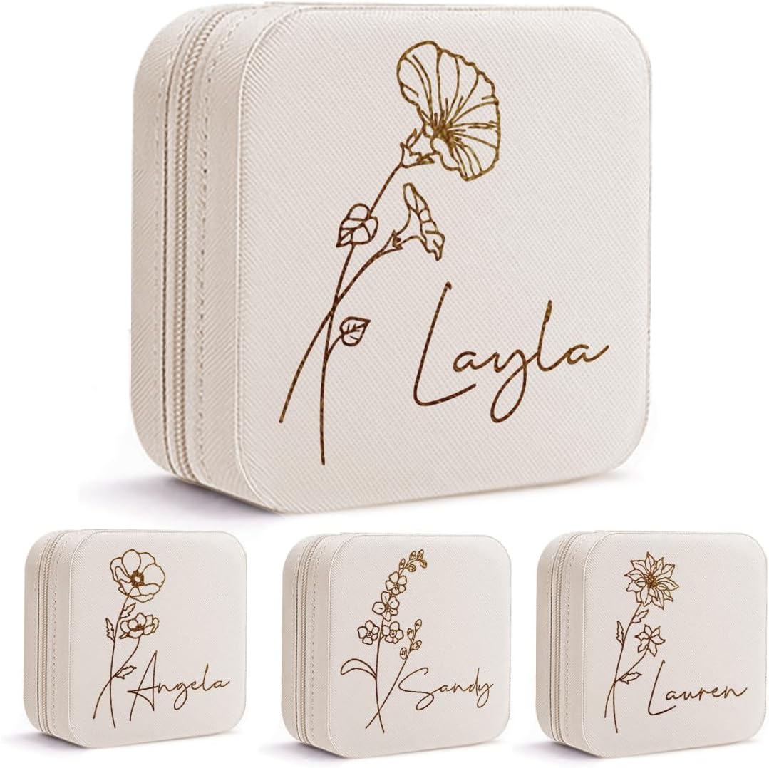 Custom Name Travel Jewelry Case Sma...