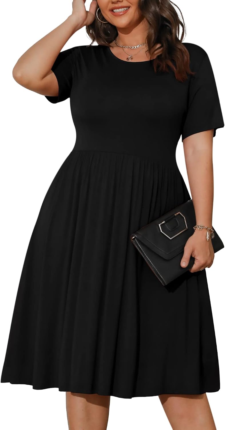 POSESHE Womens Plus Size Summer Dre...