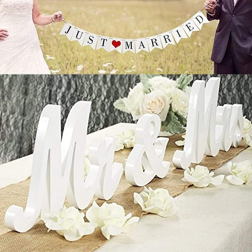VIOPVERY Wooden Mr & Mrs Weddi...
