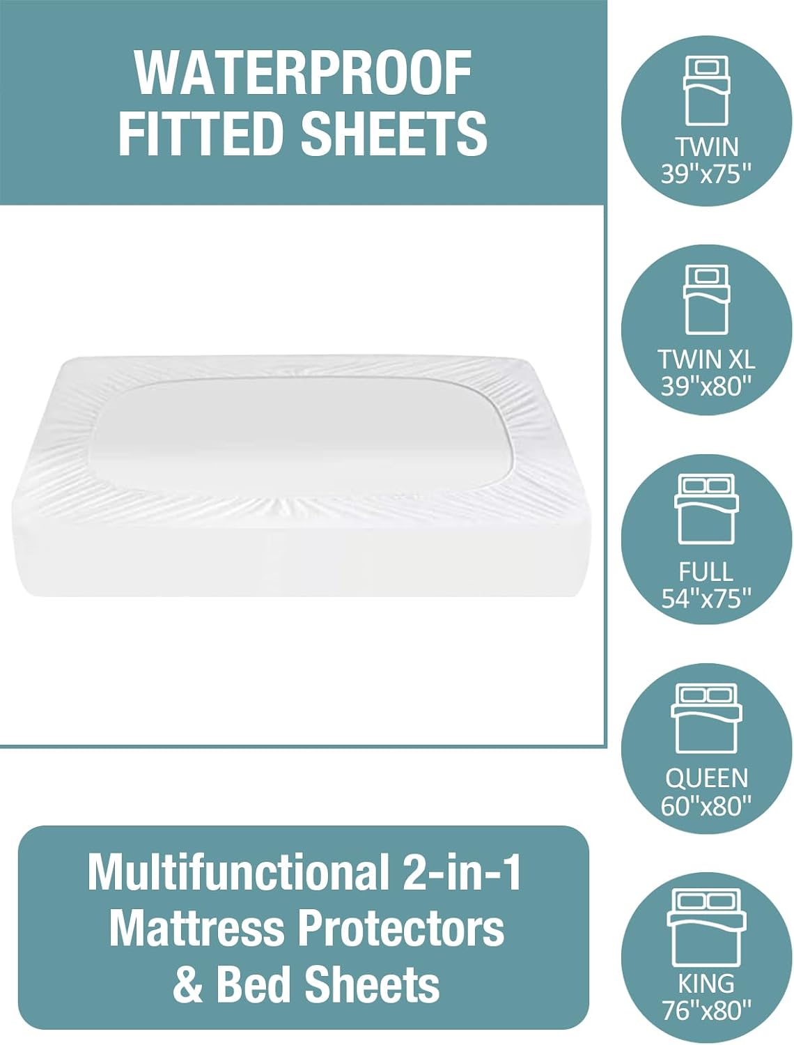 Bedecor Queen Waterproof Mattress Protector,for 9-18 Inch Deep - Image 6
