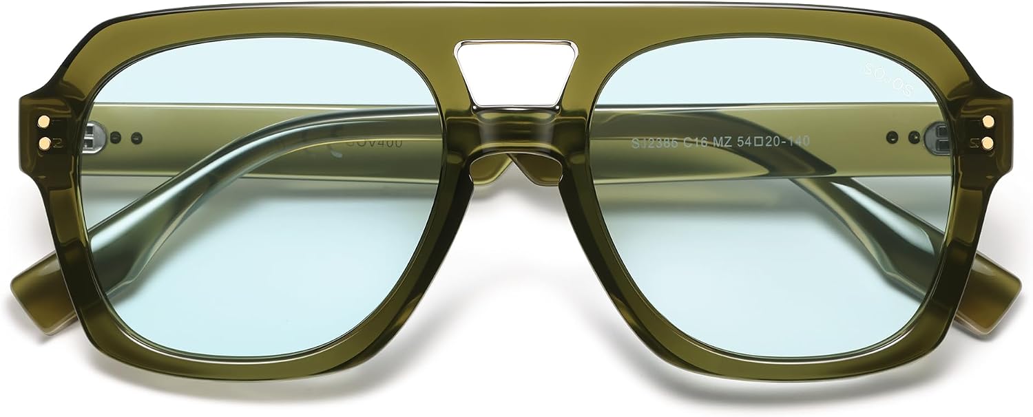 SOJOS Retro Polarized Aviator Sunglasses Womens Mens SJ2385