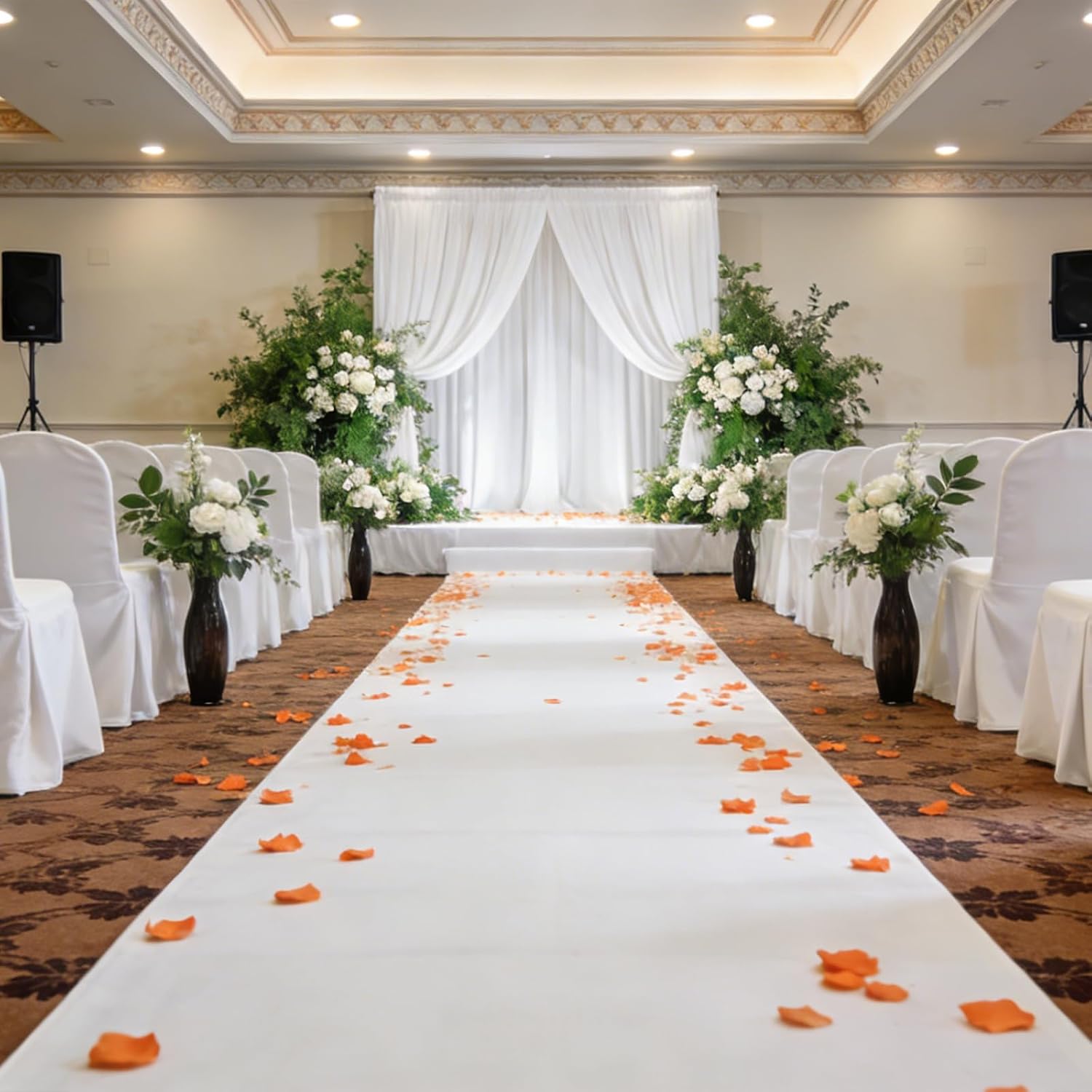 White Carpet Runner for Party 140GSM Polyester Fabric Carpet Runner Decorations for Hollywood Theme Party, Runway Rug Prom Aisle Rug (White, 3 X10 FT) - Image 7