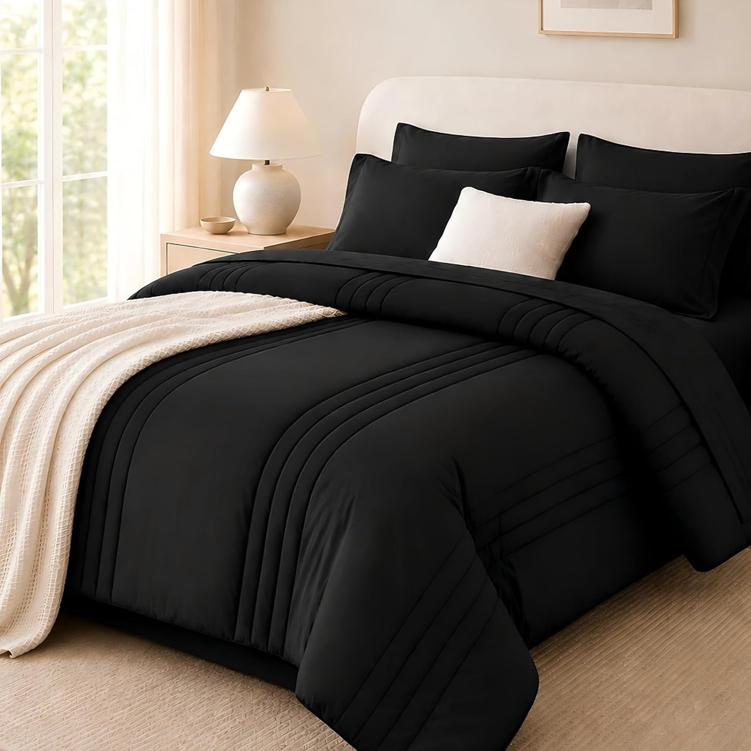 Queen Comforter Set with Sheets, 7-...