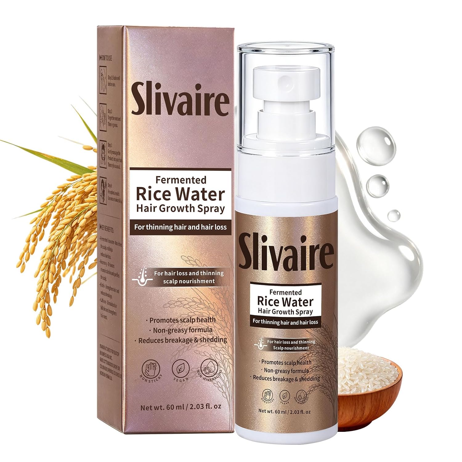 Rice Water Hair Growth Spray for Th...