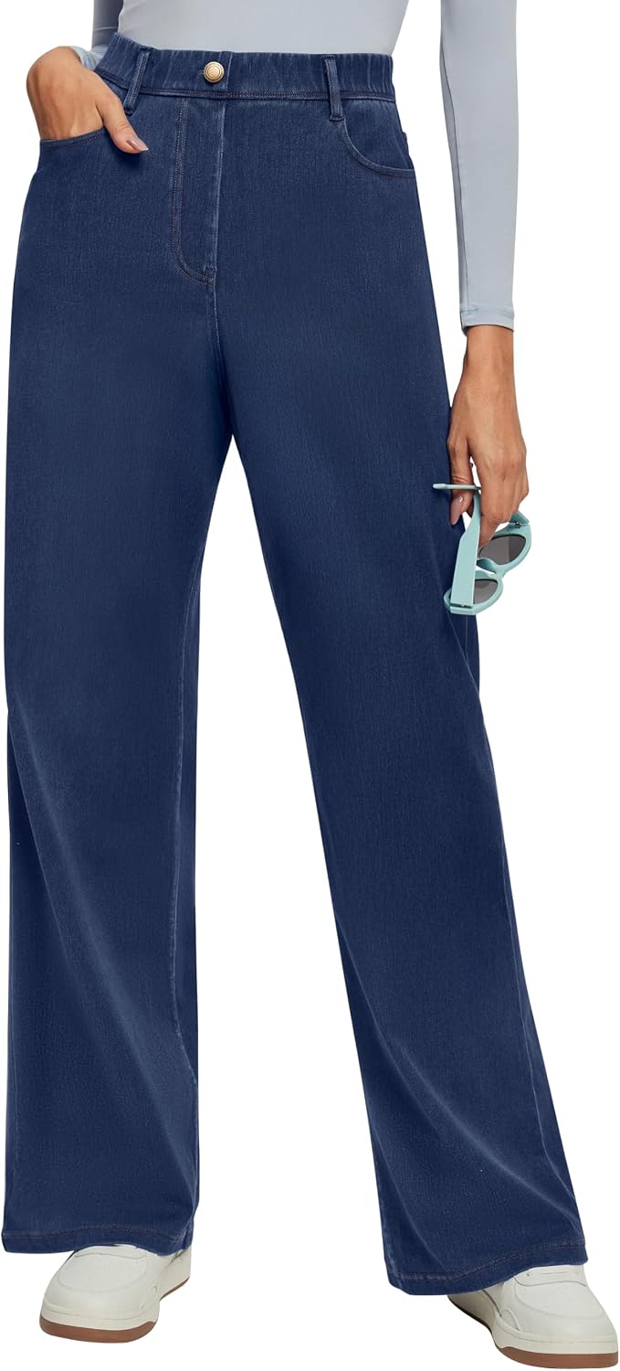 IUGA Stretchy Wide Leg Jeans for Wo...