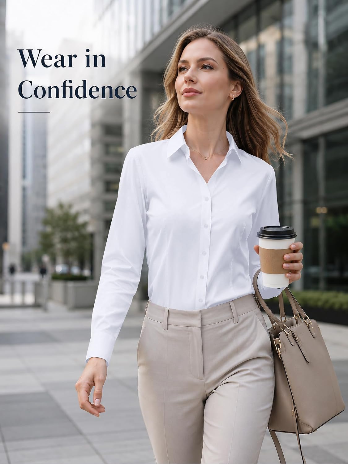 BBIBBI Blouses for Women Long Sleeve Button Down Dressy Casual Work Shirts - Image 7