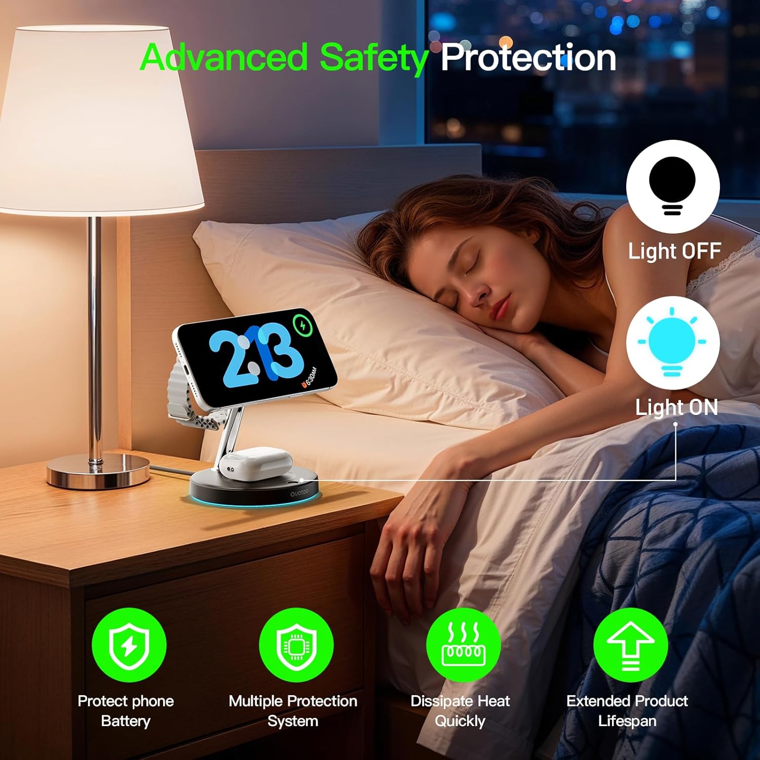 3 in 1 Mag-Safe Wireless Charger Stand for iPhone Apple Watch AirPods - Image 5