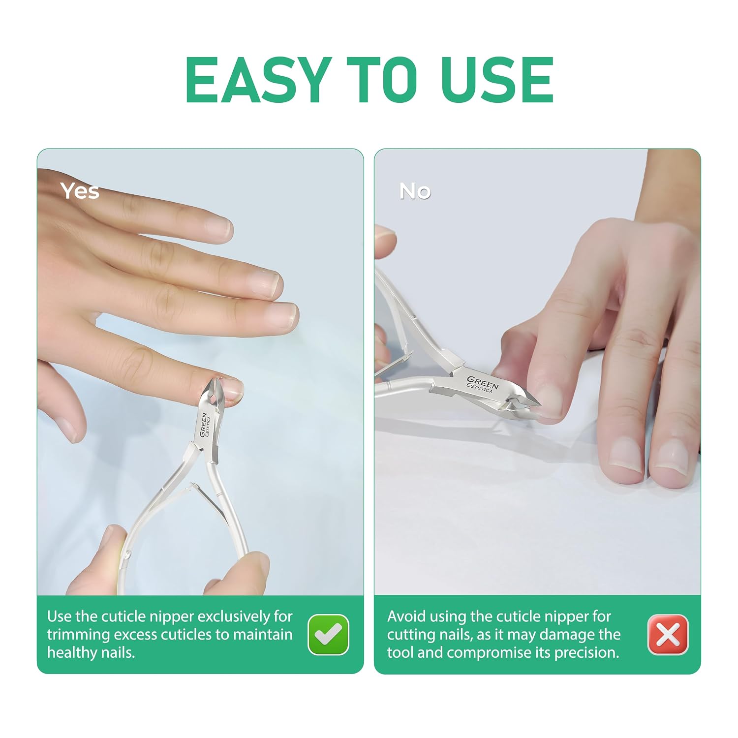 Professional Cuticle Trimmer & Nippers, Stainless Steel Nail Care Tool - Image 8