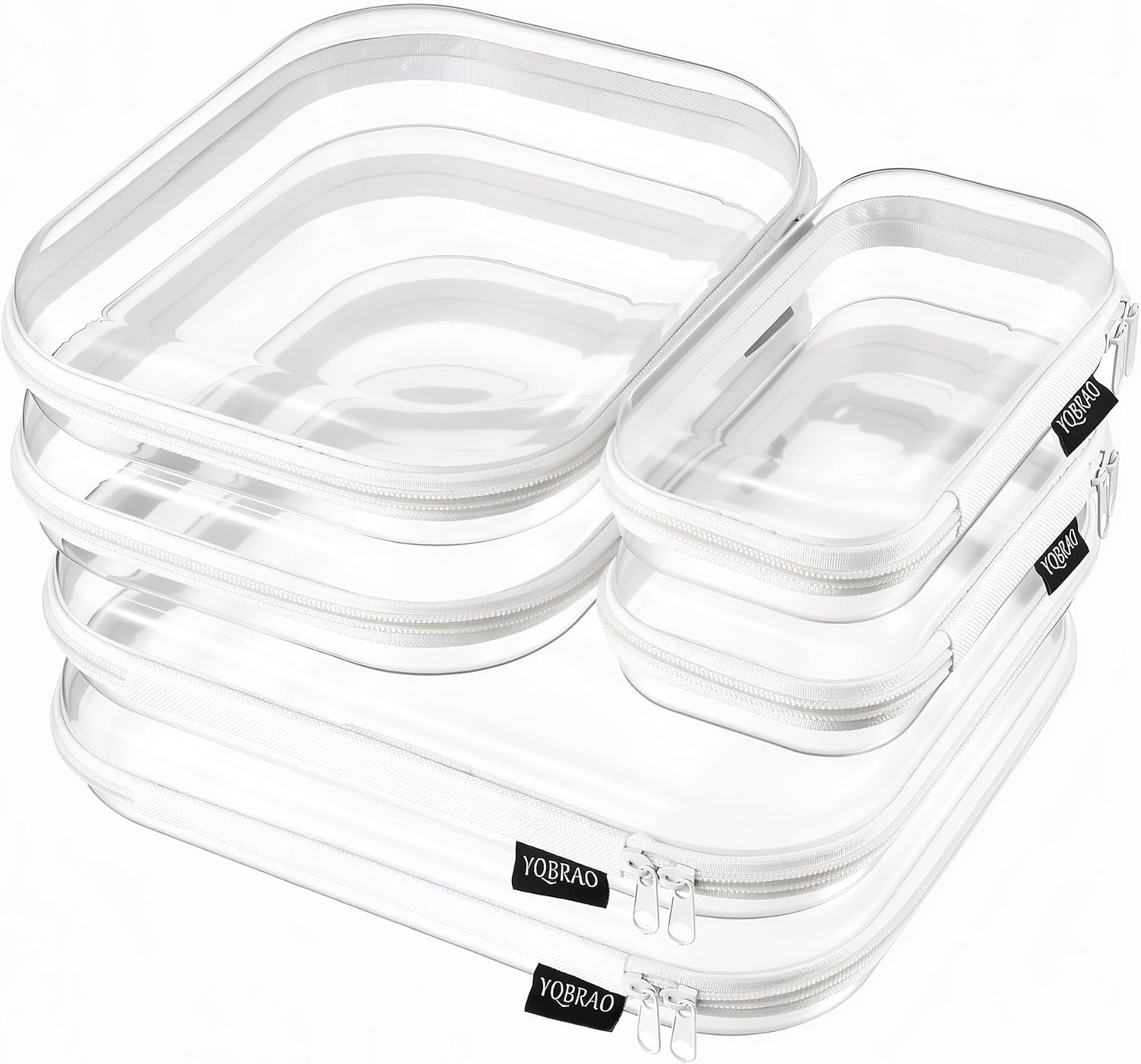 YQBRAO Clear Hard Shell Zipper Case...