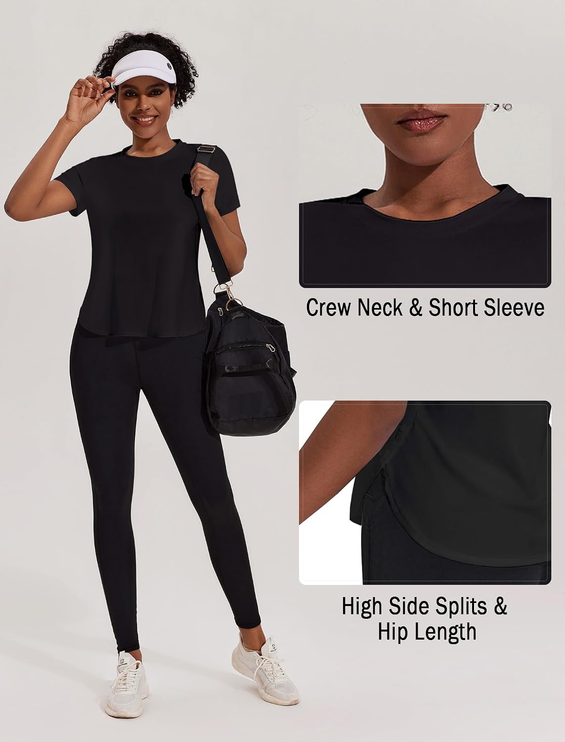 PINSPARK Workout Tops for Women UPF 50+ Short Sleeve Athletic Tennis Shirts - Image 6