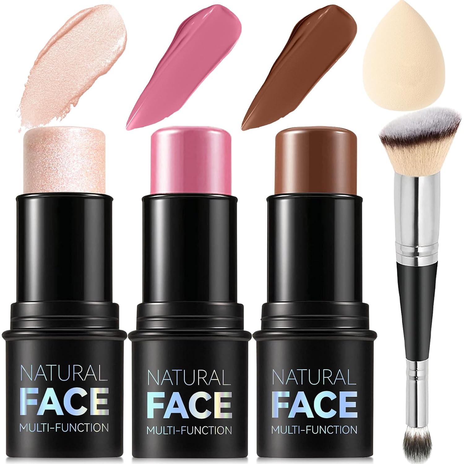 3Pcs Cream Contour Stick Makeup Kit...