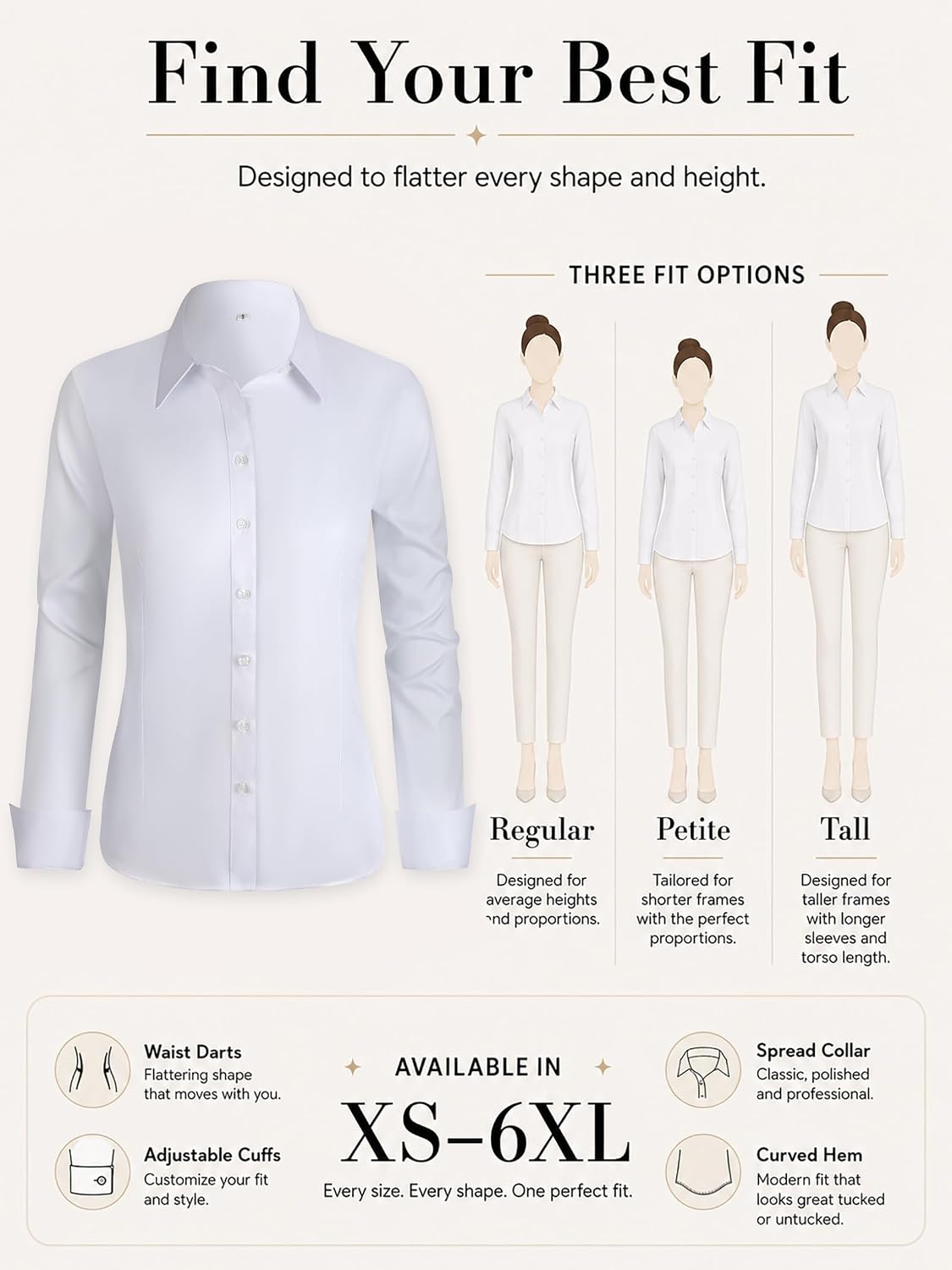 BBIBBI Blouses for Women Long Sleeve Button Down Dressy Casual Work Shirts - Image 5