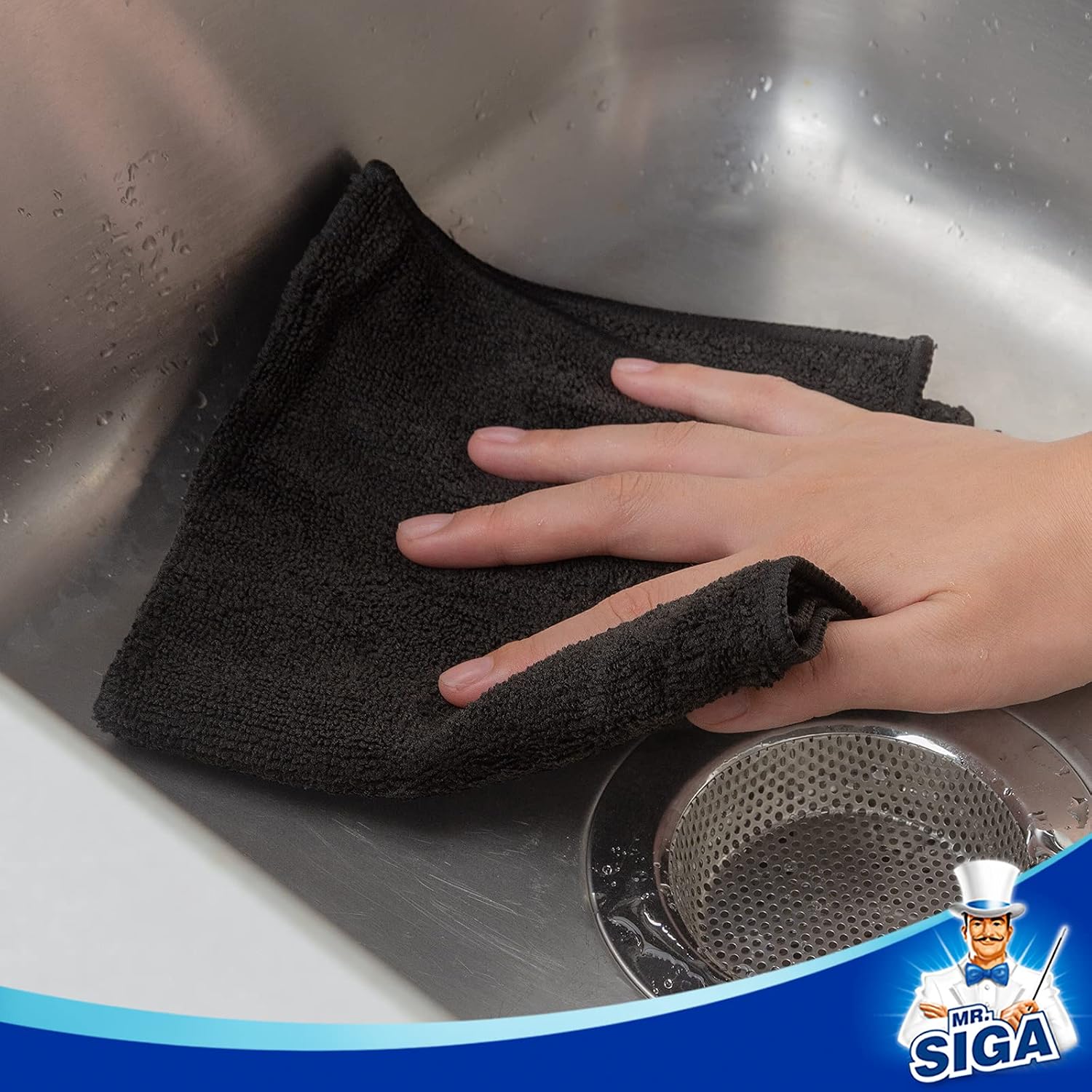 MR.SIGA Microfiber Cleaning Cloths, Streak Free Microfiber Towels, 12 Pack - Image 4