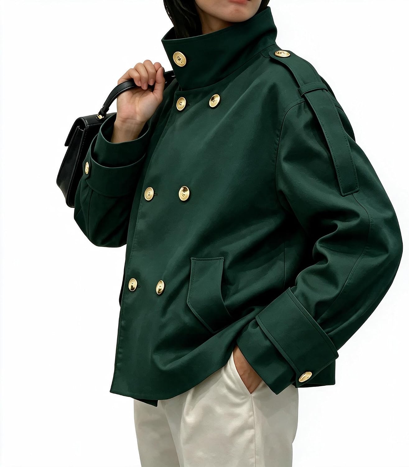 Nantdog Funnel Neck Jacket Women Li...