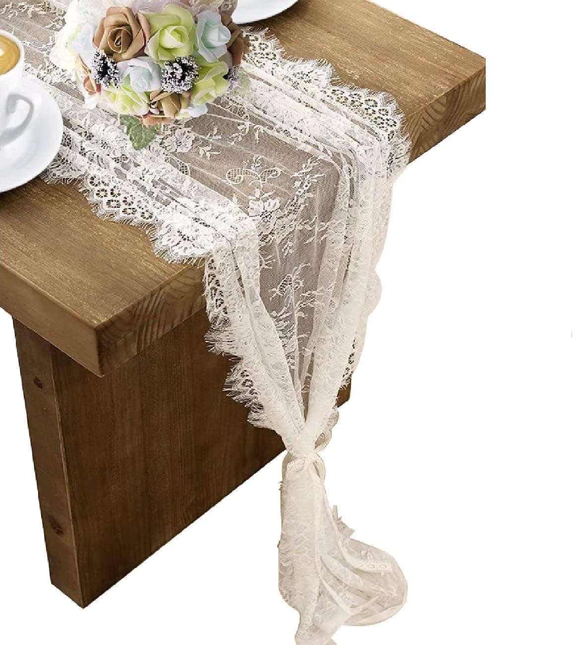 3 Pcs White Lace Table Runner 14 x ...
