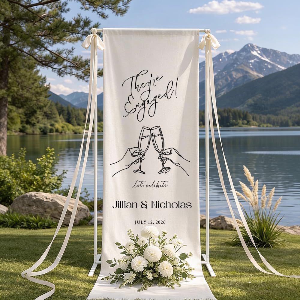 Personalized Theyre Engaged Fabric ...