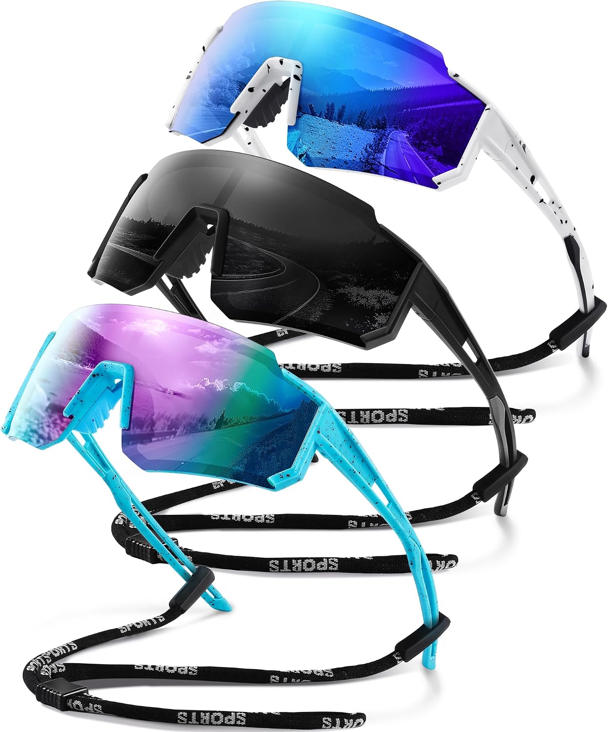 Polarized Sports Sunglasses Men Wom...