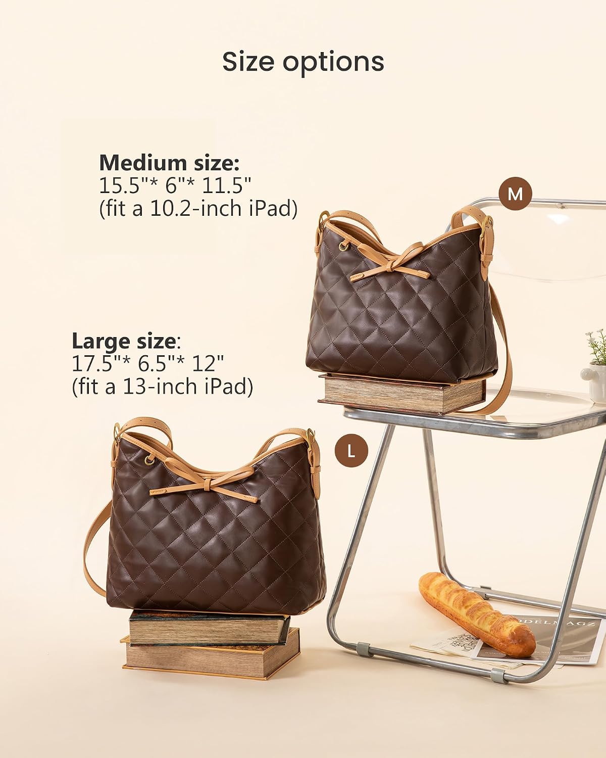 LOVEVOOK Purses for Women Soft Leather Hobo Handbags Quilted Crossbody Bag Designer Carteras Para Mujer Bucket Purse - Image 6