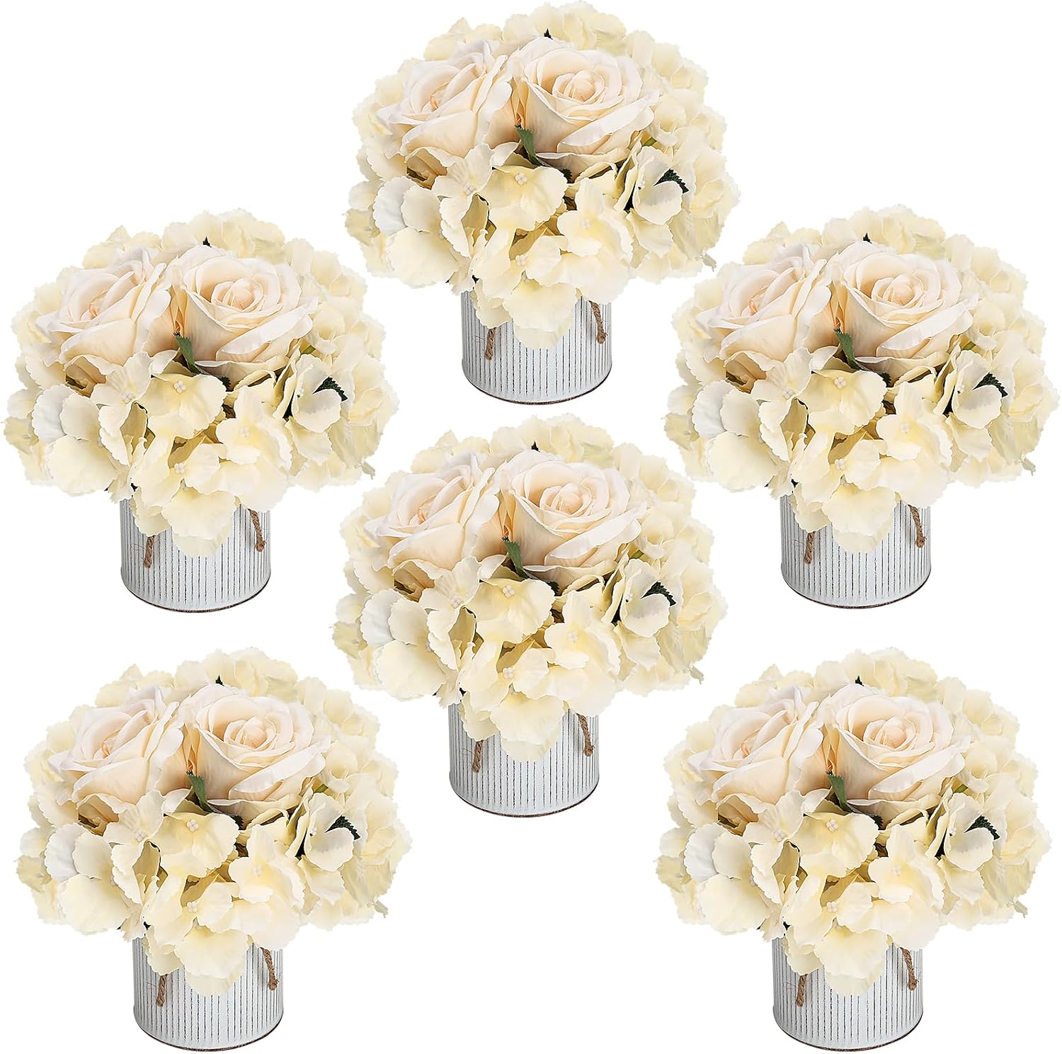 Champagne Flower Table Centerpieces...