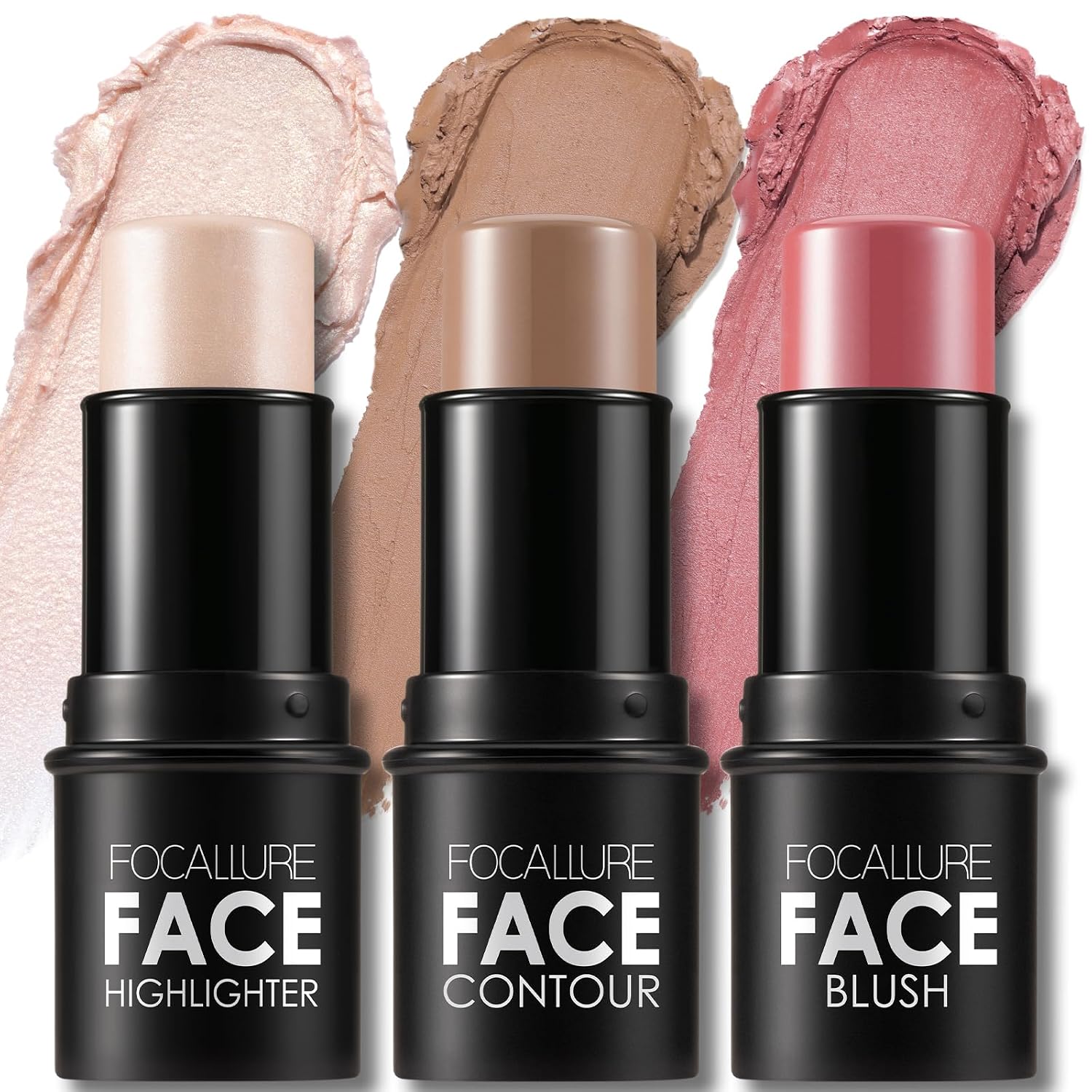 FOCALLURE 3Pcs Cream Contour Blush ...