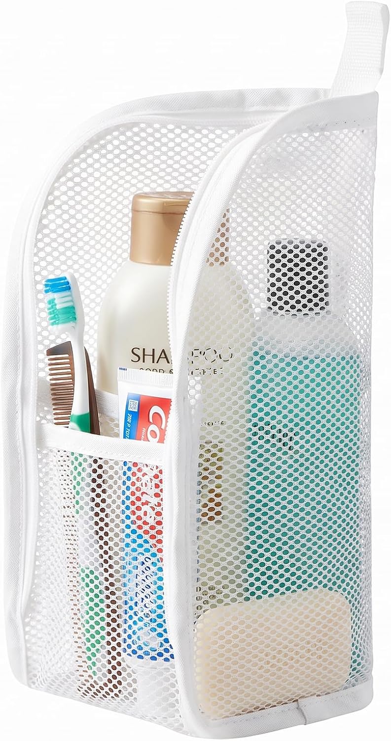 Standing Toiletry Bag, Lightweight Portable Travel Toiletry Bag, White 1Pcs