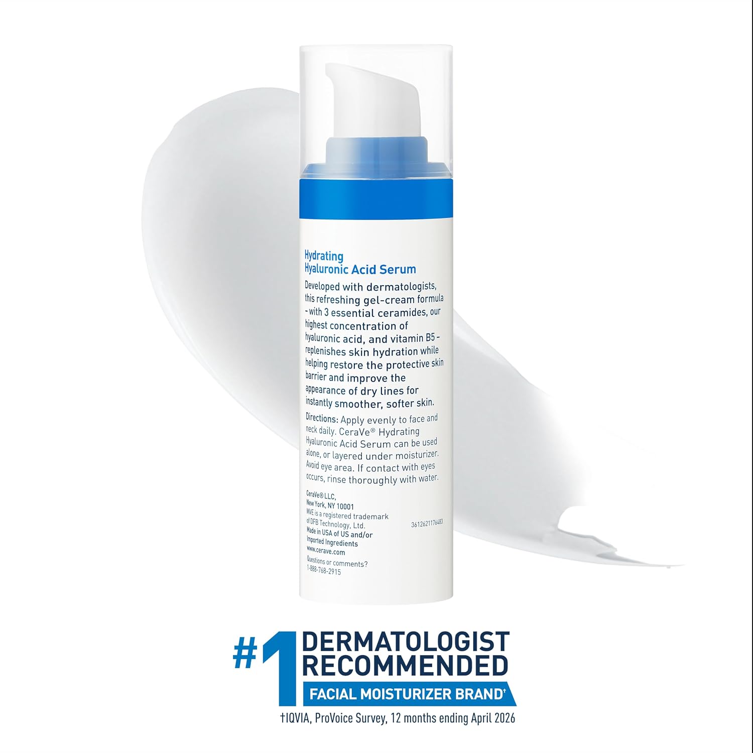 CeraVe Hyaluronic Acid Serum for Face, Hydrating Serum for Dry Skin, 1oz - Image 8