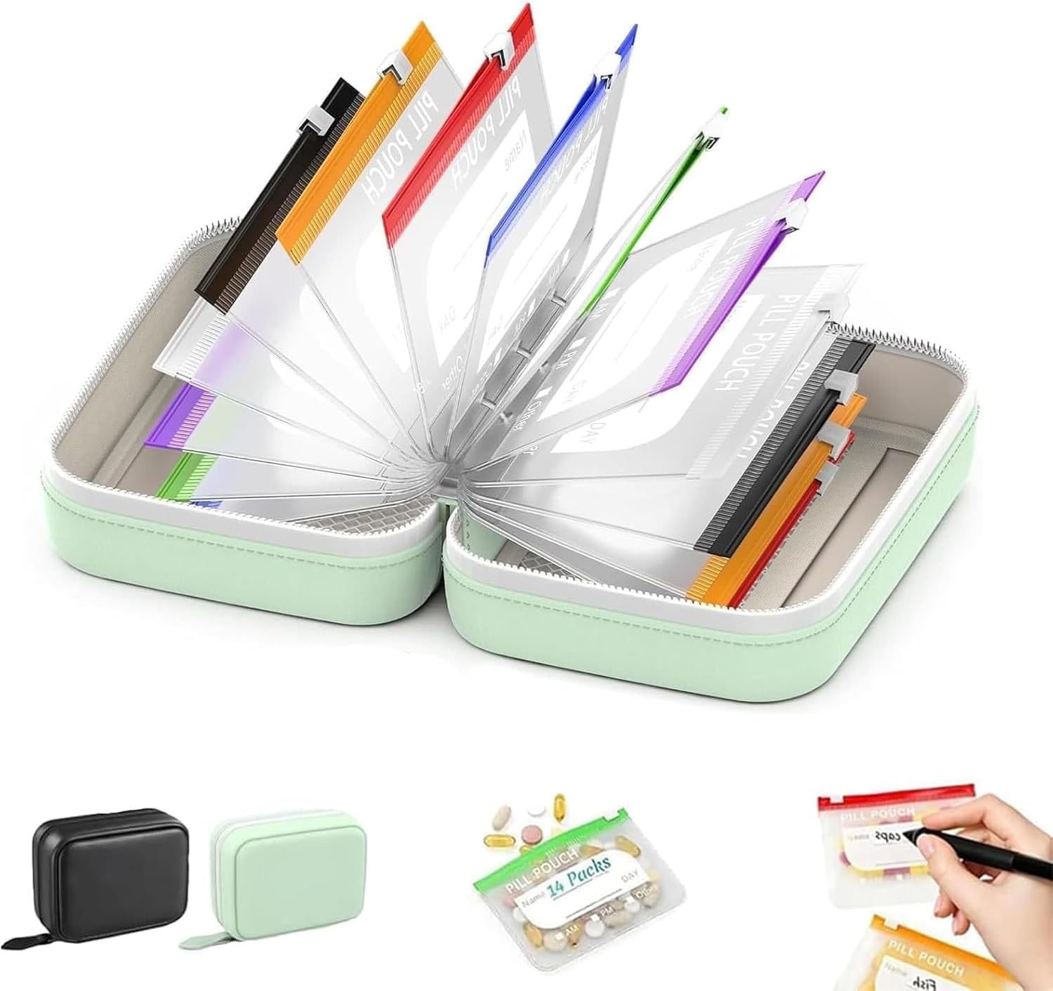 Waterproof Pill Organizer Set, Port...