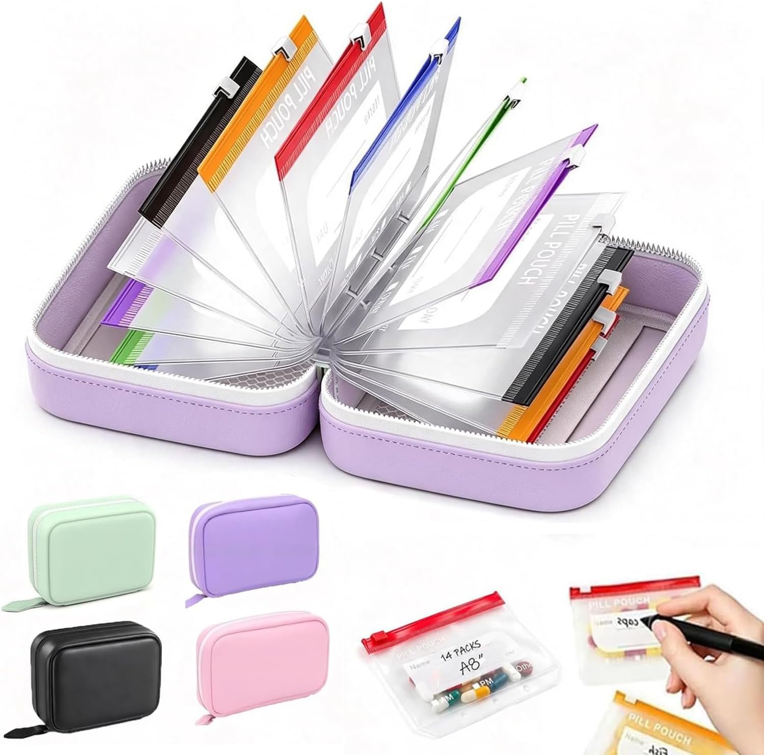 Waterproof Pill Organizer Set, Port...