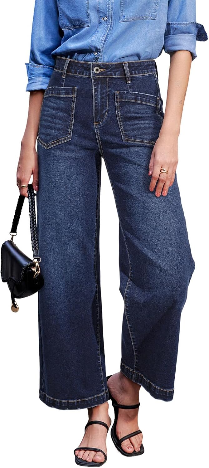 Sidefeel Wide Leg Jeans for Women H...