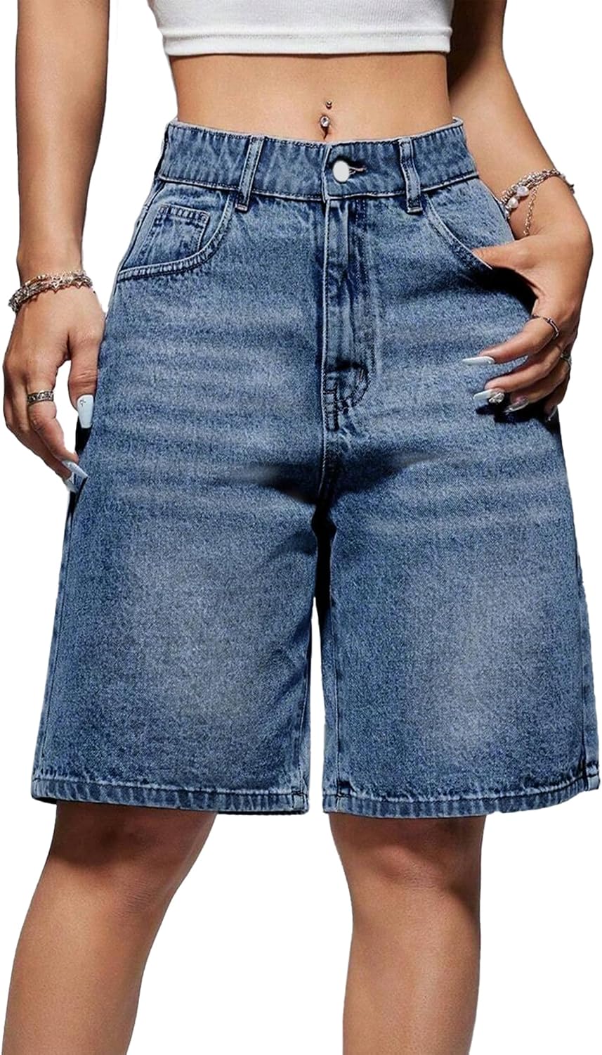 EMMIOL Women Jorts Wide Leg Jeans H...