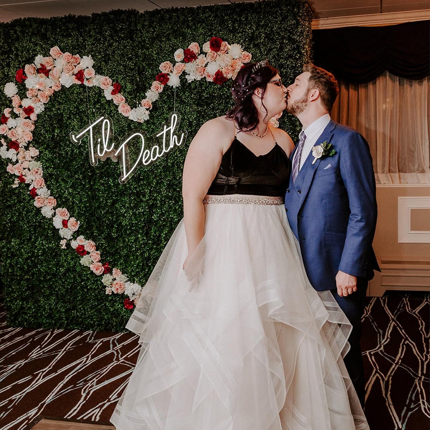 TIL Death Neon Sign - LED Neon Signs Wedding White Neon Light Signs for Home Beer Bar Pub Recreation Room Game Room Windows Garage Wall Restaurant Sign,Size 20 x 11 in (50 x 27 cm)(Til Death(white)) - Image 6