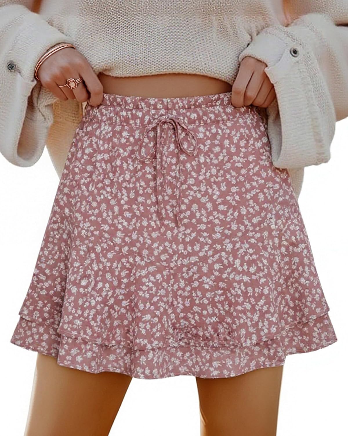Mini Skirts Skorts for Women Floral...