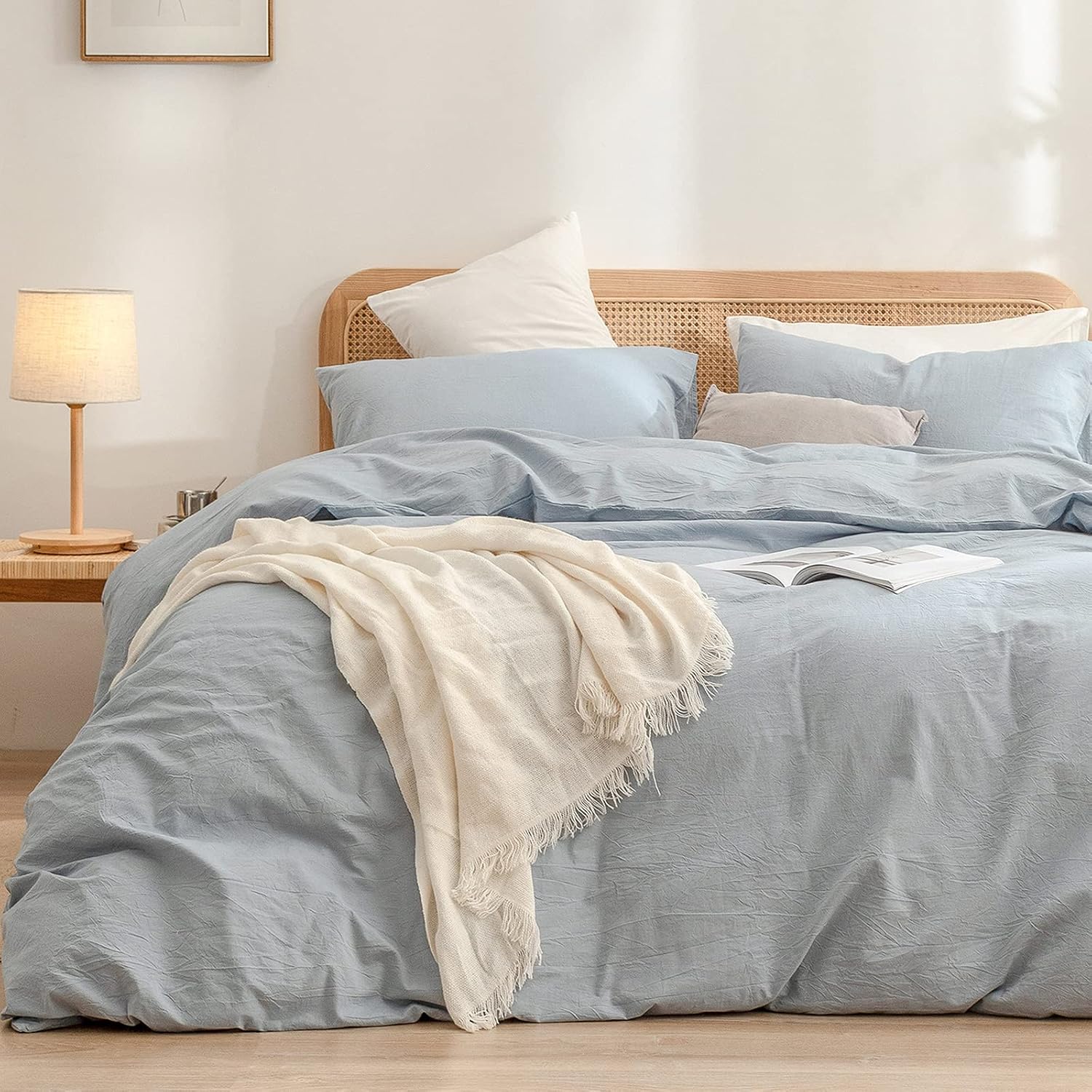 BESTOUCH Cotton Solid Duvet Cover S...