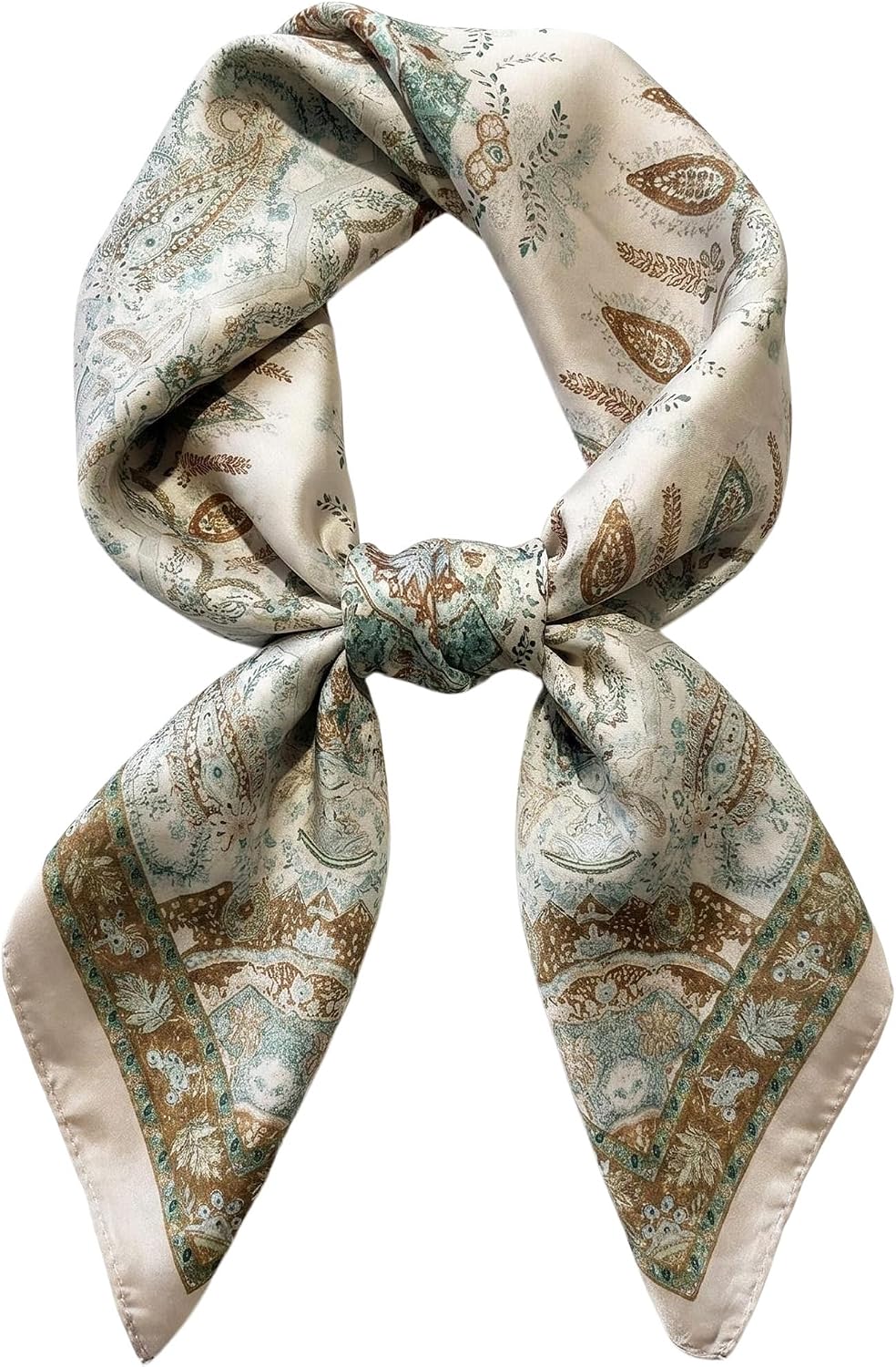 Head Hair Scarf for Women Neck Scarf Like Satin Silk Hair Bandana Square Scarves Fashion Accessories 27.5"