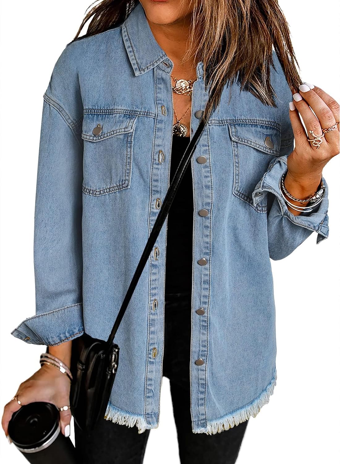 Dokotoo Womens Button Down Oversize...