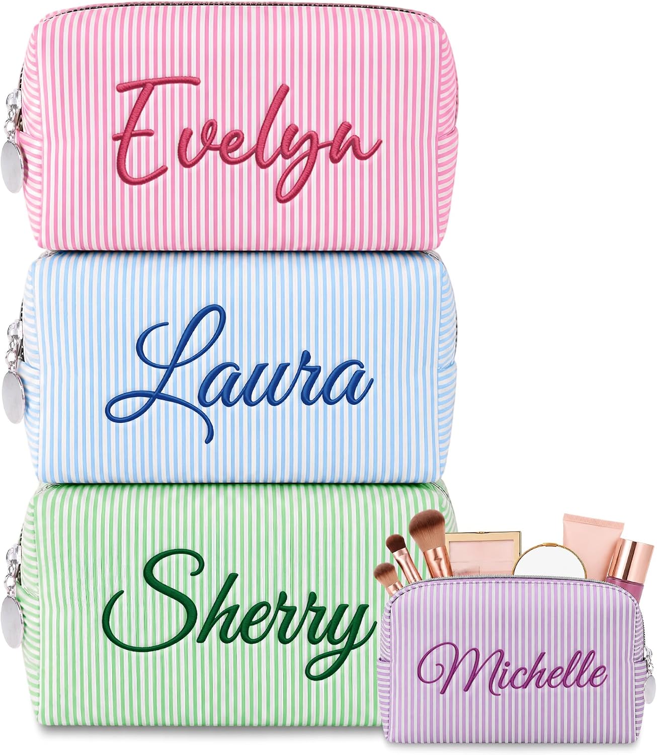 DayOfShe Personalized Makeup Bag Em...