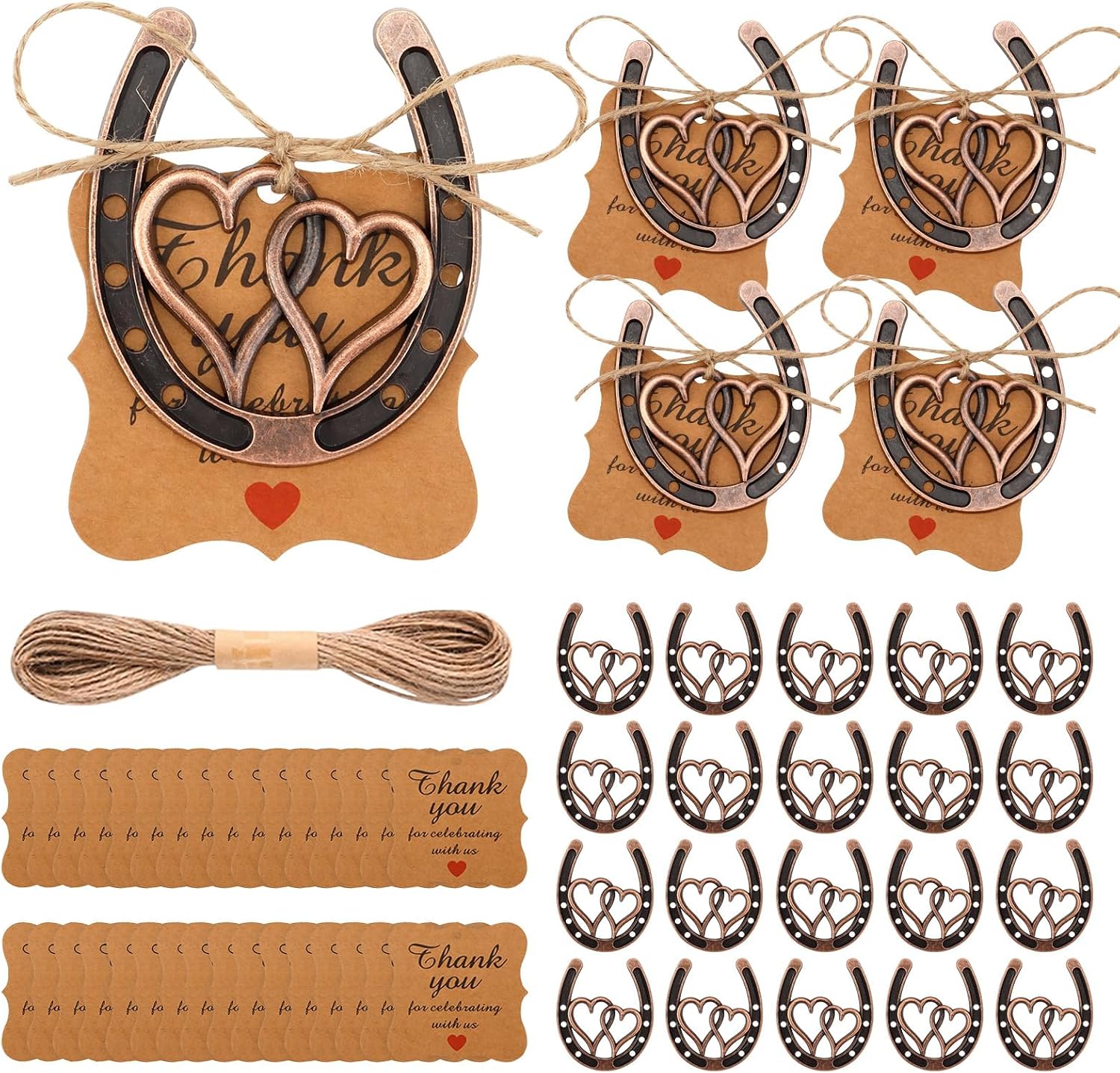 30 Pcs Vintage Horseshoe Wedding Fa...