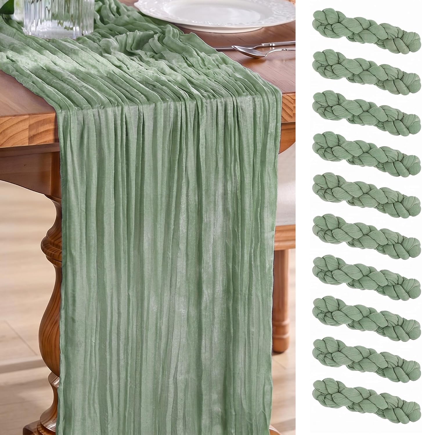 Goodluck 10 Pack 10Ft Sage Green Ch...