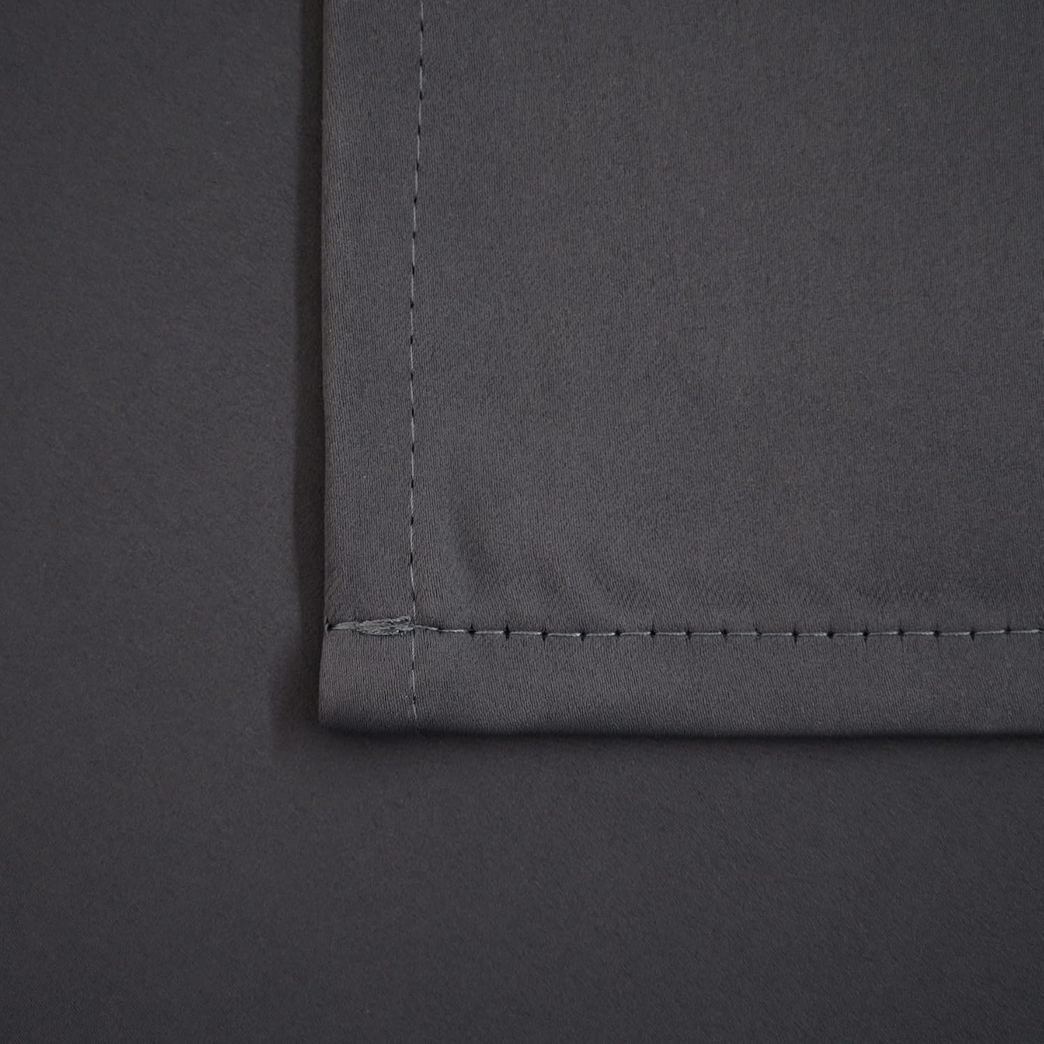 Pickluc Rod Pocket Tier Curtain - Half Blackout Curtain for Kitchen, Bathroom, Cabinet, Basement, 30 Inches Wide and 24 Inches Long, Dark Grey, 2 Panels - Image 7